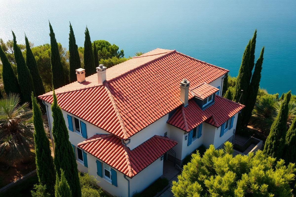 Toiture provençale à Biot